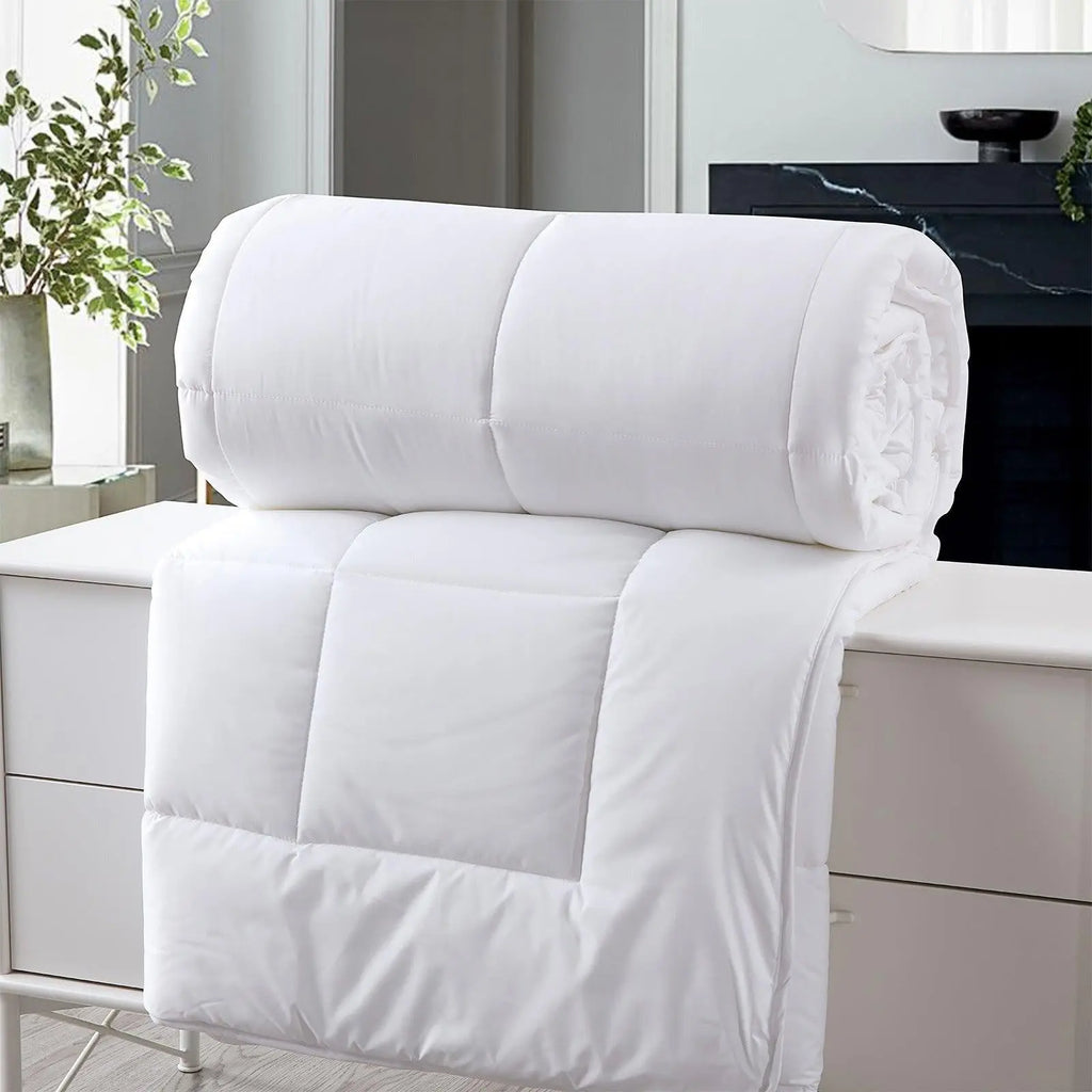 Royal Comfort 260GSM Deluxe Eco-Silk Touch Quilt 100% Cotton Cover Double White Deals499
