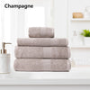 Royal Comfort 4 Piece Cotton Bamboo Towel Set 450GSM Luxurious Absorbent Plush Champagne Deals499