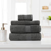 Royal Comfort 4 Piece Cotton Bamboo Towel Set 450GSM Luxurious Absorbent Plush Granite Deals499