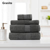 Royal Comfort 4 Piece Cotton Bamboo Towel Set 450GSM Luxurious Absorbent Plush Granite Deals499