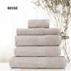 Royal Comfort 5 Piece Cotton Bamboo Towel Set 450GSM Luxurious Absorbent Plush Beige Deals499