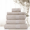 Royal Comfort 5 Piece Cotton Bamboo Towel Set 450GSM Luxurious Absorbent Plush Beige Deals499