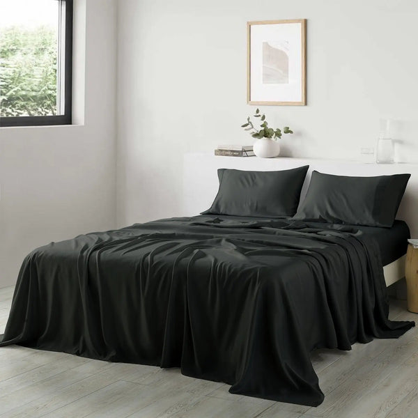 Royal Comfort 600 Thread Count Cooling Ultra Soft Tencel Eucalyptus Sheet Set Graphite Queen Deals499