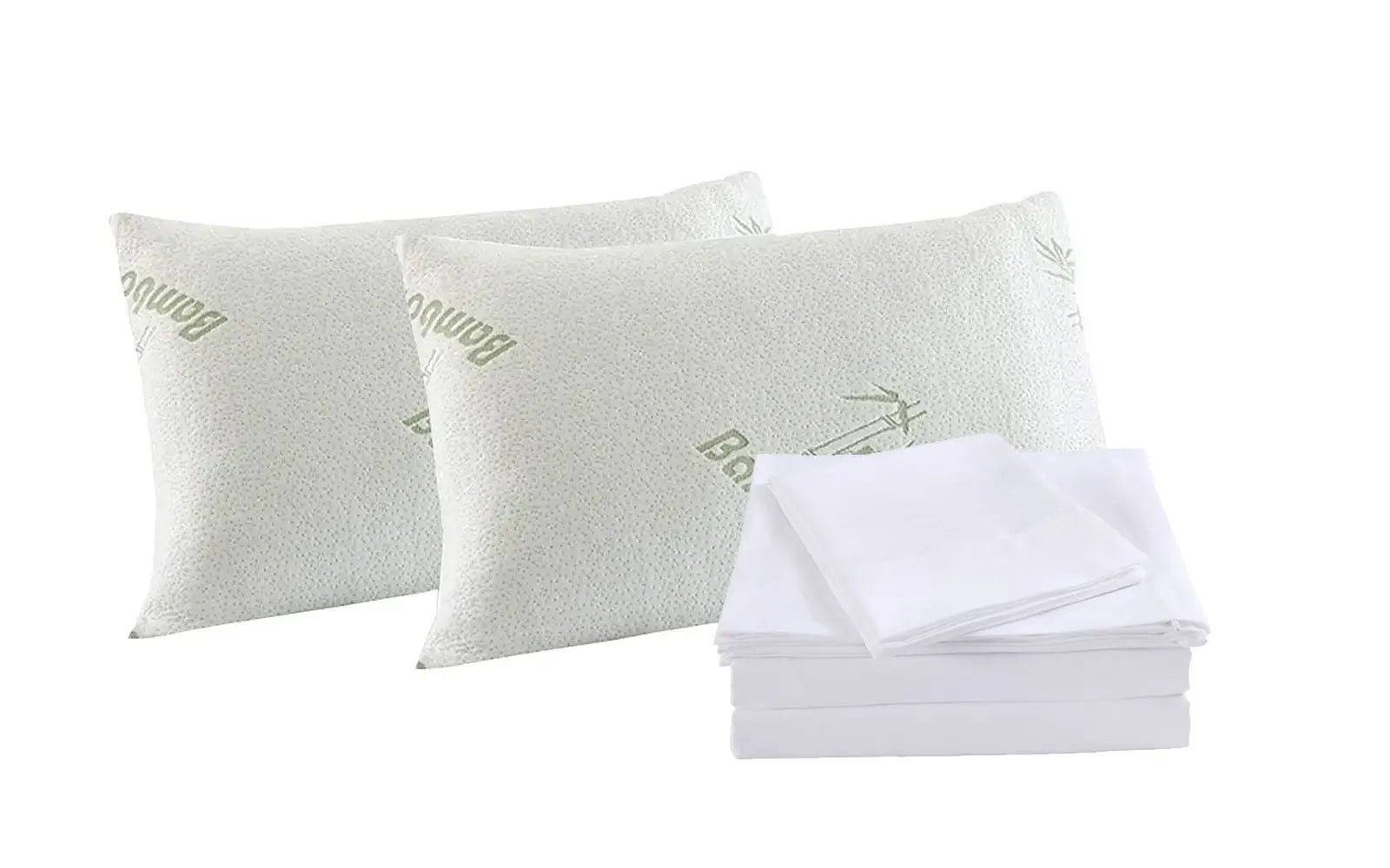 Royal Comfort Bamboo Blend Sheet Set 1000TC and Bamboo Pillows 2 Pack Ultra Soft - King - White from Deals499 at Deals499