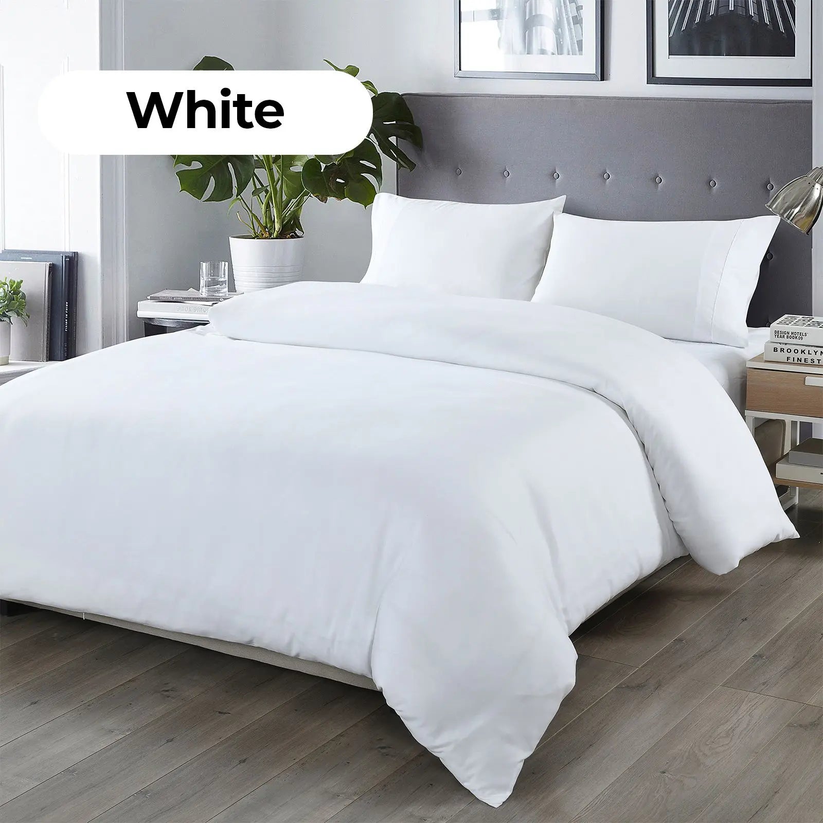 Royal Comfort Bamboo Blended Quilt Cover Set 1000TC Ultra Soft Luxury Bedding - Double - White from Deals499 at Deals499