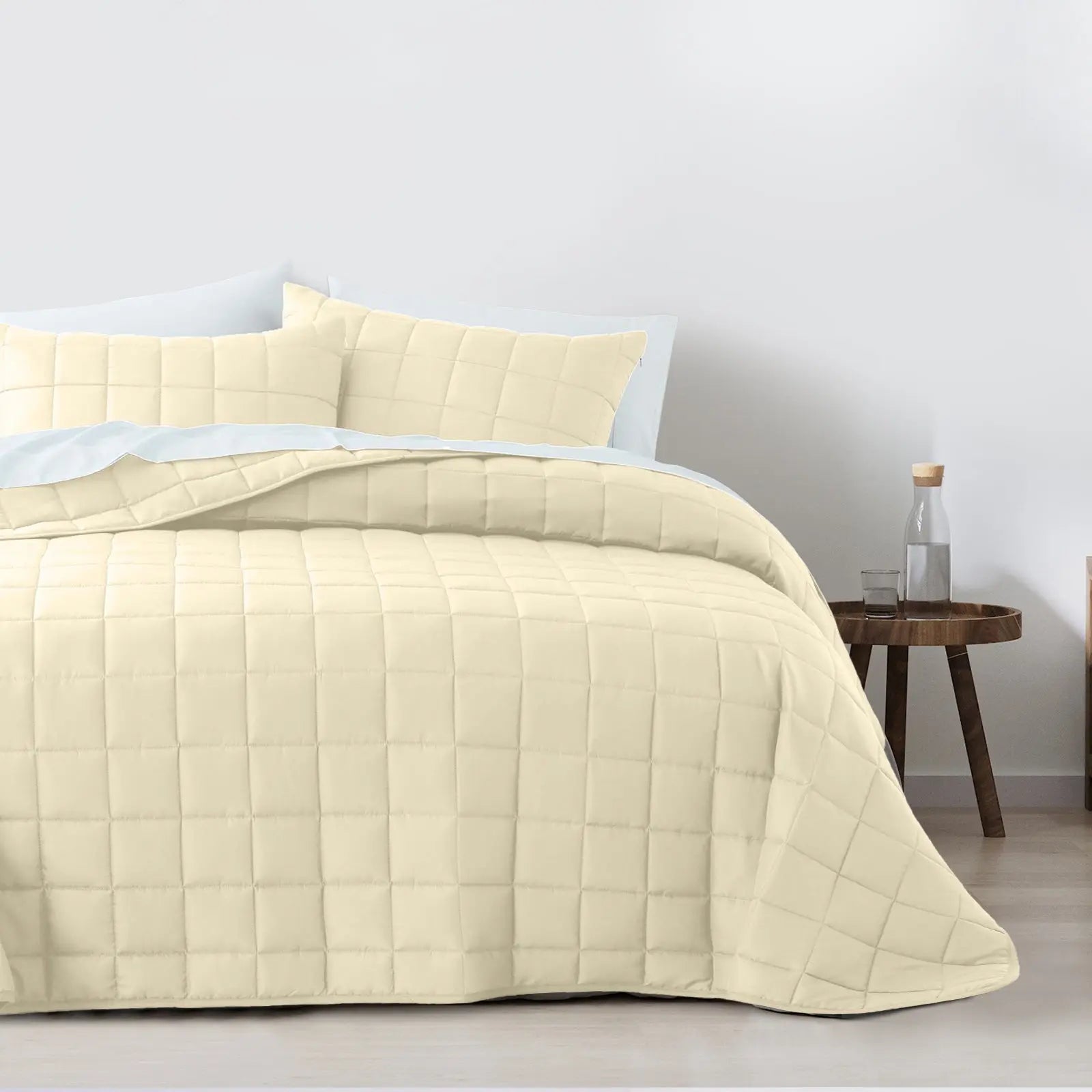 Royal Comfort Coverlet Set Bedspread Soft Touch Easy Care Breathable 3 Piece Set - King - Beige from Deals499 at Deals499