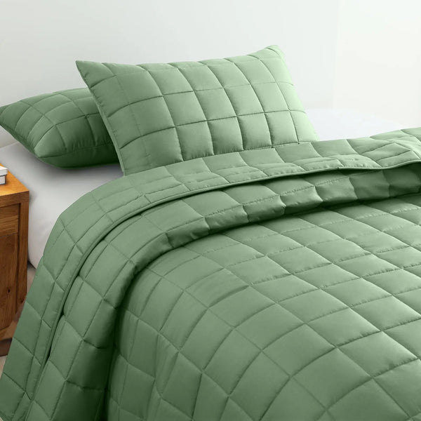 Royal Comfort Coverlet Set Bedspread Soft Touch Easy Care Breathable 3 Piece Set - King - Sage from Deals499 at Deals499