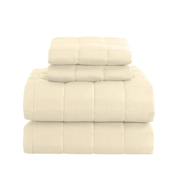Royal Comfort Coverlet Set Bedspread Soft Touch Easy Care Breathable 3 Piece Set - Queen - Beige from Deals499 at Deals499