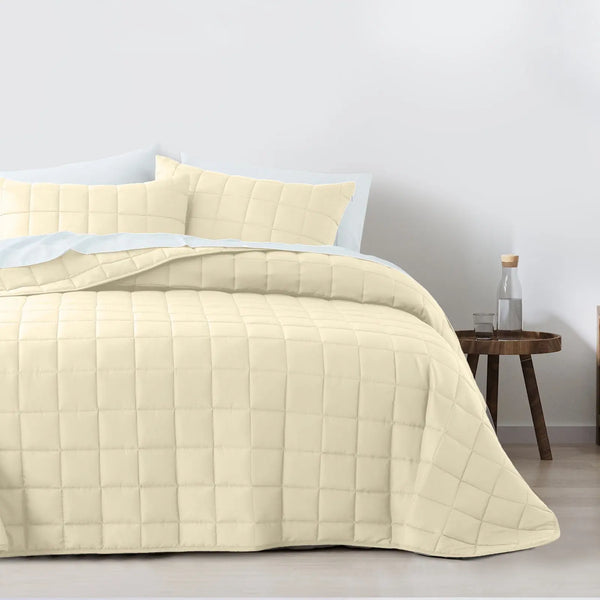 Royal Comfort Coverlet Set Bedspread Soft Touch Easy Care Breathable 3 Piece Set - Queen - Beige from Deals499 at Deals499