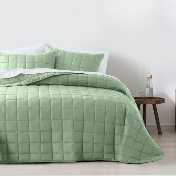 Royal Comfort Coverlet Set Bedspread Soft Touch Easy Care Breathable 3 Piece Set - Queen - Sage from Deals499 at Deals499