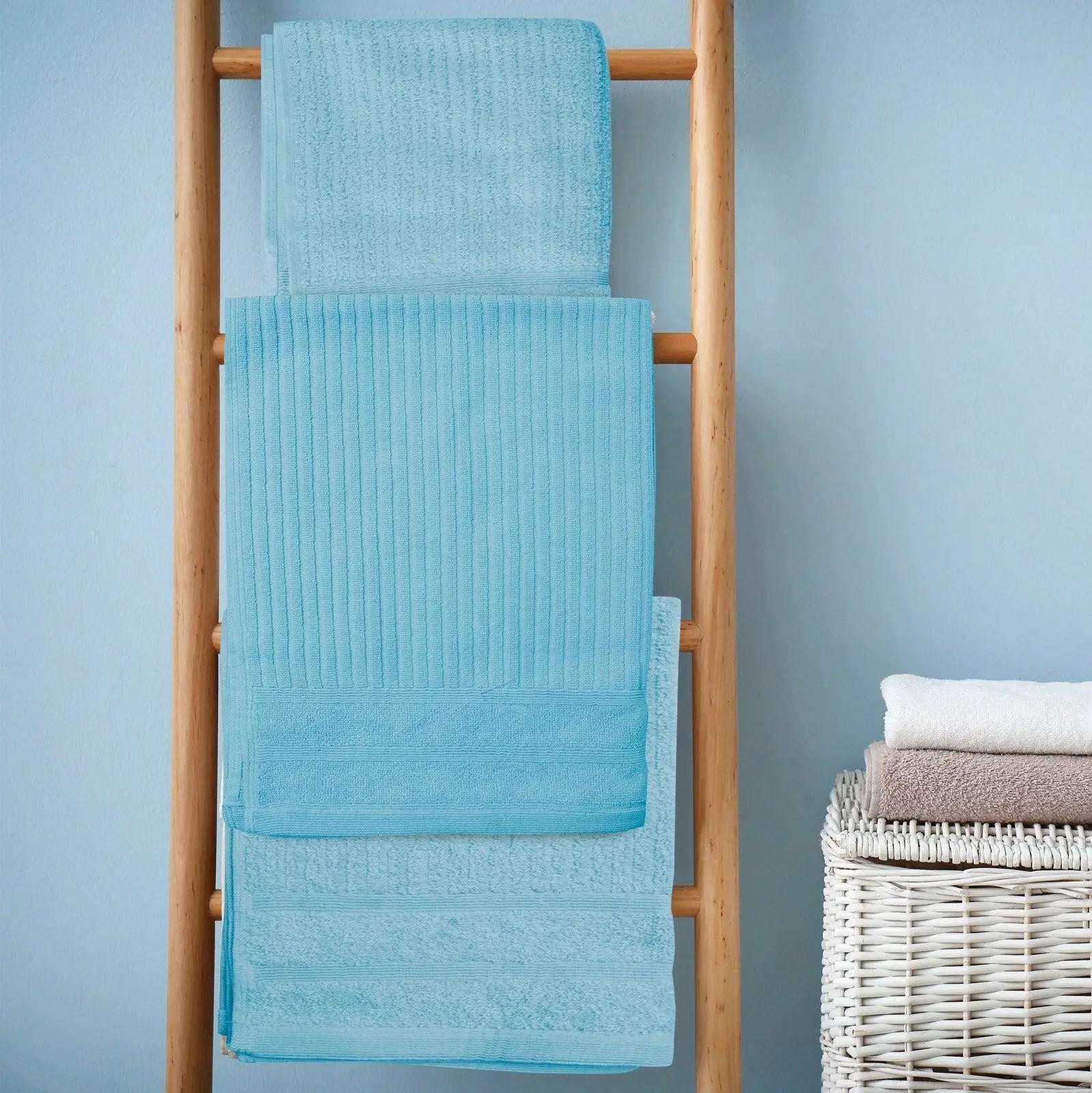 Royal Comfort Eden Egyptian Cotton 600GSM 8 Piece Luxury Bath Towels Set Aqua Deals499