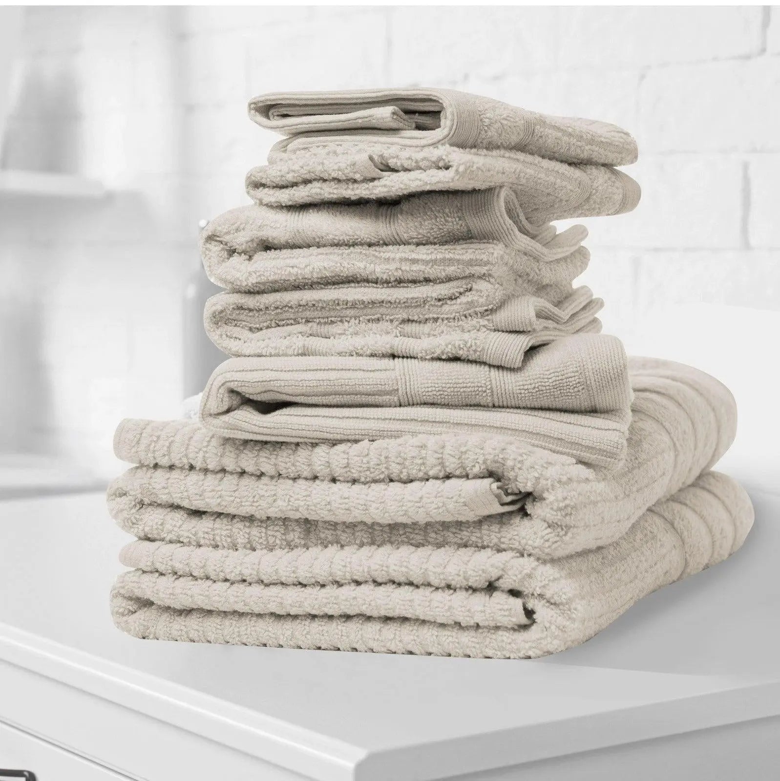 Royal Comfort Eden Egyptian Cotton 600GSM 8 Piece Luxury Bath Towels Set Beige Deals499