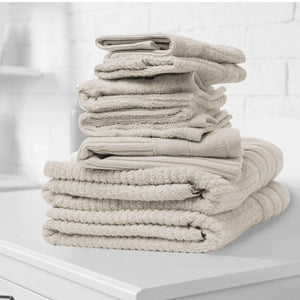 Royal Comfort Eden Egyptian Cotton 600GSM 8 Piece Luxury Bath Towels Set Beige Deals499