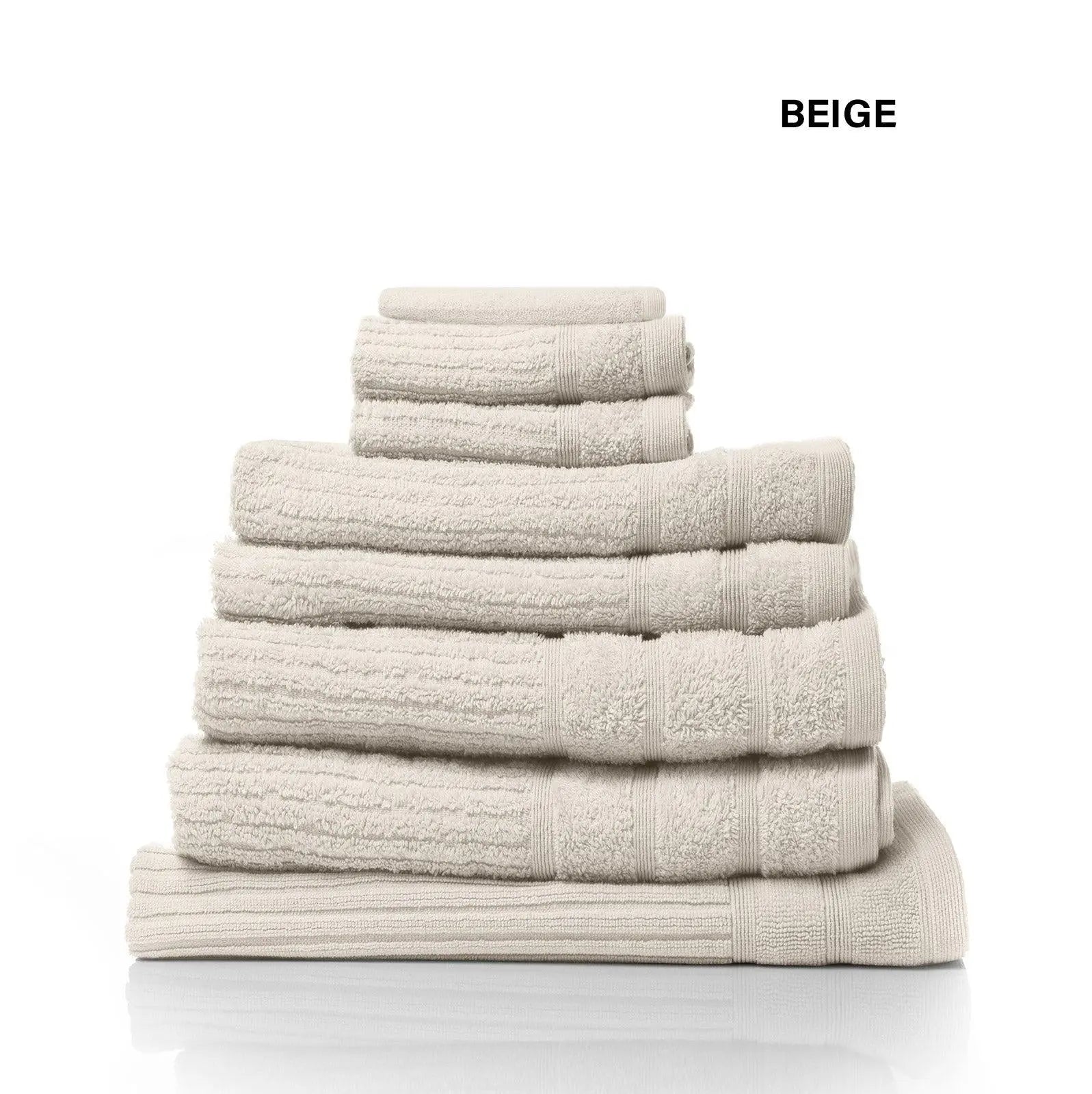 Royal Comfort Eden Egyptian Cotton 600GSM 8 Piece Luxury Bath Towels Set Beige Deals499