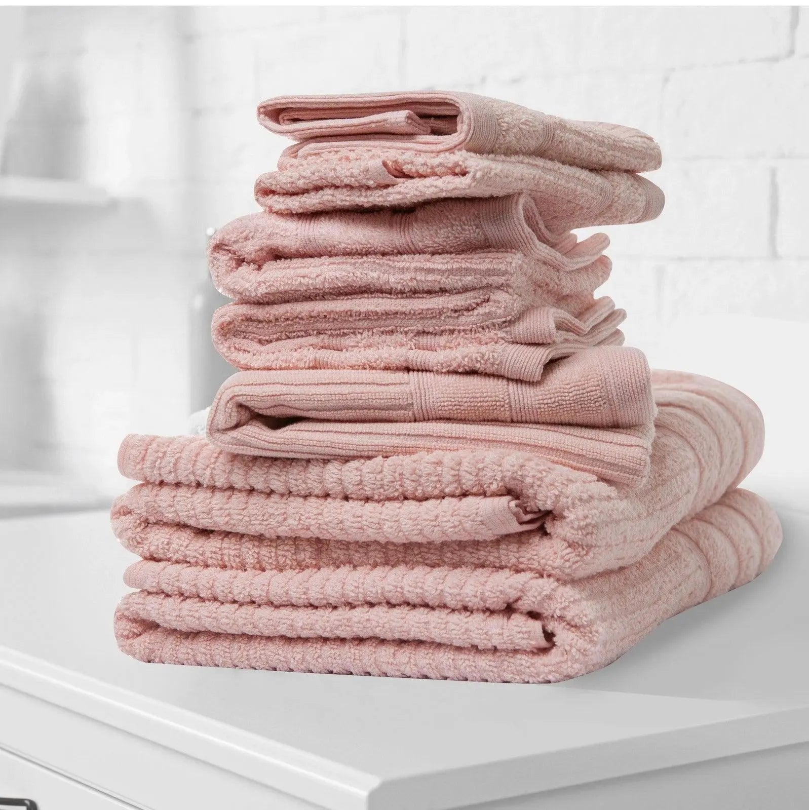 Royal Comfort Eden Egyptian Cotton 600GSM 8 Piece Luxury Bath Towels Set Blush Deals499