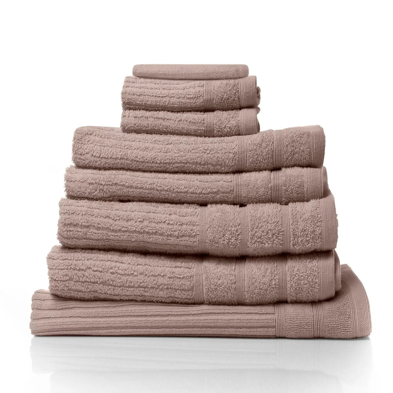 Royal Comfort Eden Egyptian Cotton 600GSM 8 Piece Luxury Bath Towels Set Rose Deals499