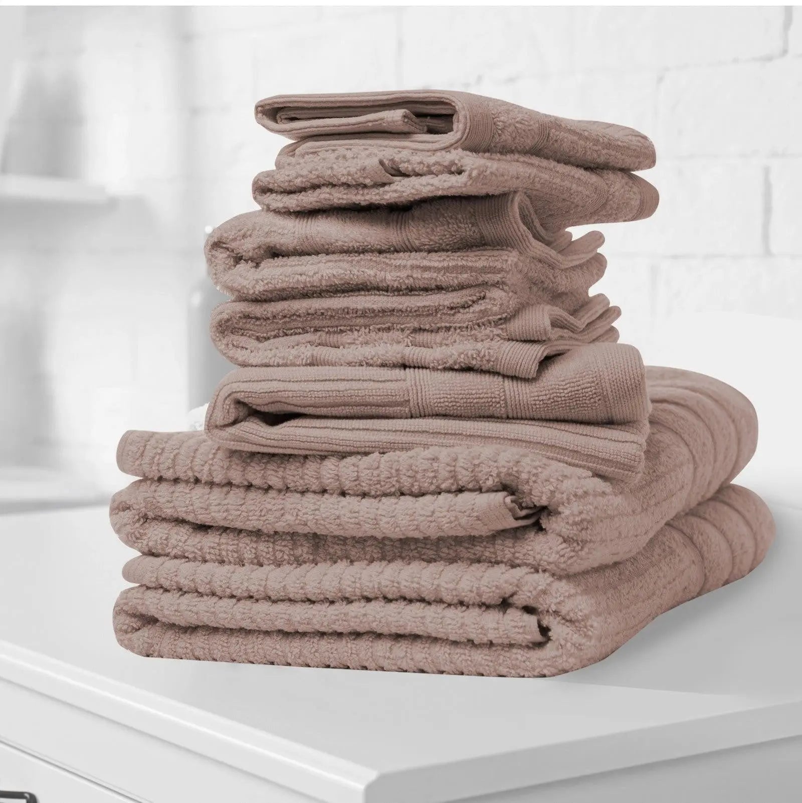 Royal Comfort Eden Egyptian Cotton 600GSM 8 Piece Luxury Bath Towels Set Rose Deals499