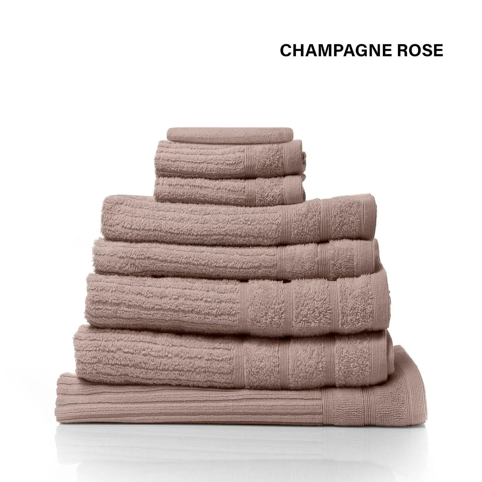Royal Comfort Eden Egyptian Cotton 600GSM 8 Piece Luxury Bath Towels Set Rose Deals499