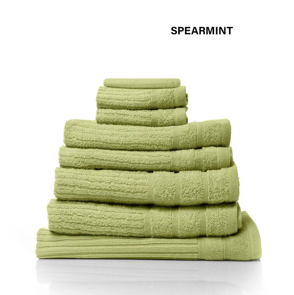 Royal Comfort Eden Egyptian Cotton 600GSM 8 Piece Luxury Bath Towels Set Spearmint Deals499