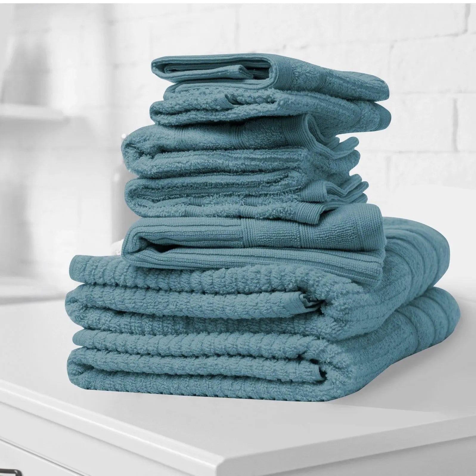 Royal Comfort Eden Egyptian Cotton 600GSM 8 Piece Luxury Bath Towels Set Turquoise Deals499