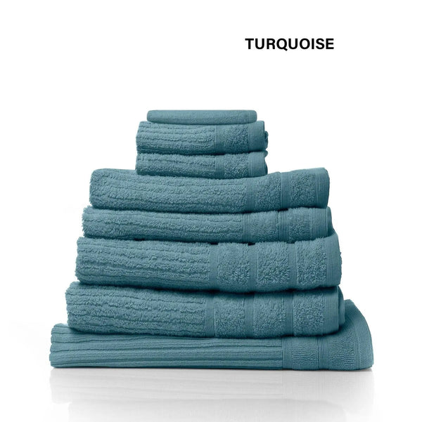 Royal Comfort Eden Egyptian Cotton 600GSM 8 Piece Luxury Bath Towels Set Turquoise Deals499