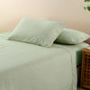 Royal Comfort Flax Linen Blend Sheet Set Bedding Luxury Breathable Ultra Soft Sage Green King Deals499