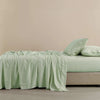 Royal Comfort Flax Linen Blend Sheet Set Bedding Luxury Breathable Ultra Soft Sage Green King Deals499