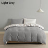 Royal Comfort Hemp Braid Cotton Blend Quilt Cover Set Reverse Stripe Bedding - King - Light Grey from Deals499 at Deals499