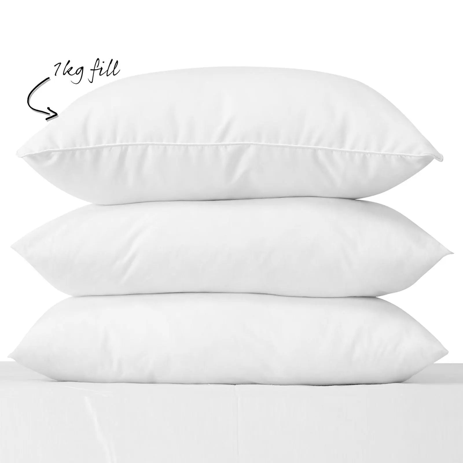 Royal Comfort Luxury Duck Feather & Down Pillow Twin Pack Home Set 50 x 75 cm White Deals499