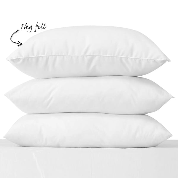 Royal Comfort Luxury Duck Feather & Down Pillow Twin Pack Home Set 50 x 75 cm White Deals499