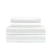 Royal Comfort Satin Sheet Set 4 Piece Fitted Flat Sheet Pillowcases  - King - White Deals499