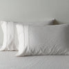 Royal Comfort Stripes Linen Blend Sheet Set Bedding Luxury Breathable Ultra Soft Grey King Deals499