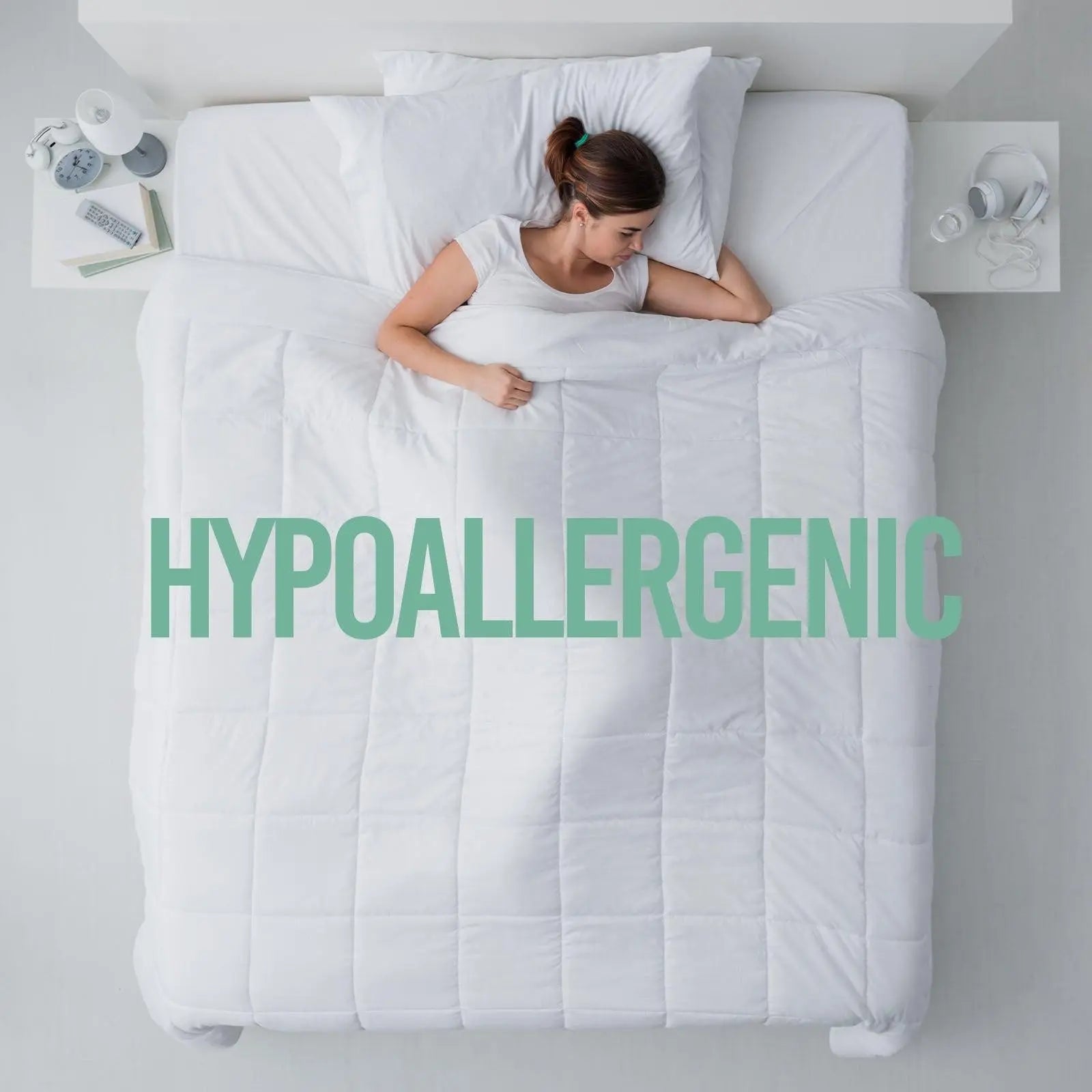 Royal Comfort Tencel Blend Quilt 300GSM Doona Eco Friendly Breathable All Season White Double Deals499