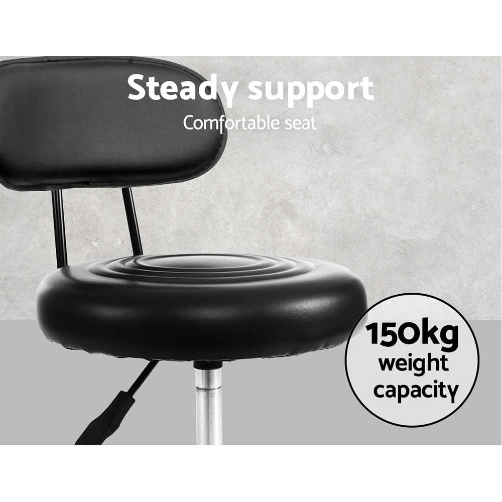 Artiss Salon Stool Swivel Chairs with Back Barber Beauty Hydralic Lift Deals499