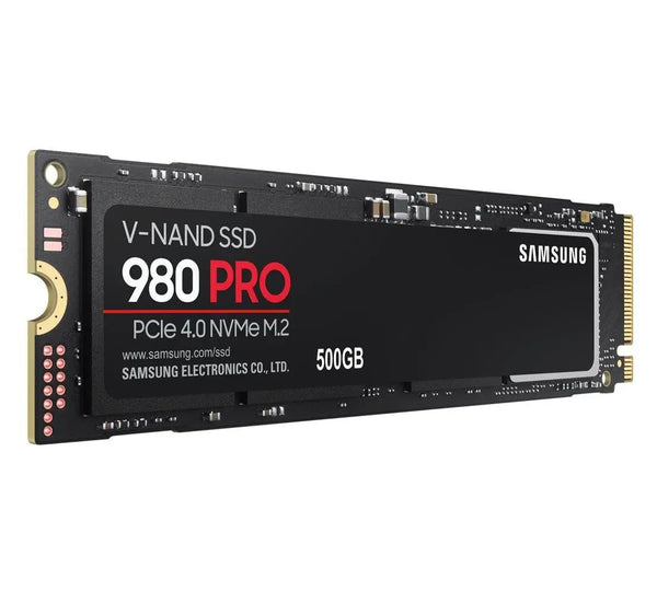 SAMSUNG 980 Pro 500GB NVMe SSD 6900MB/s 5000MB/s R/W 1000K/1000K IOPS 300TBW 1.5M Hrs MTBF M.2 2280 PCIe 4.0 Gen4 3-bit MLC V-NAND 5yrs Wty SAMSUNG