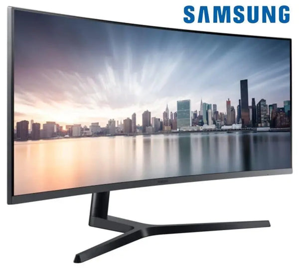SAMSUNG H892 34' 100Hz FreeSync 4K WQHD Curved Monitor 3440x1440 4ms 21:9 USB-C DP HDMI VESA Height Adjust Tilt Swivel Dark Silver SAMSUNG