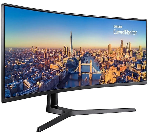 SAMSUNG LC49 49' Curved Gaming Business Monitor 4K 3840x1080 144Hz Super Ultra-Wide Tilt Swivel Height Adjust 2xUSB-C DP HDMI KVM Switch SPK HAS VESA SAMSUNG