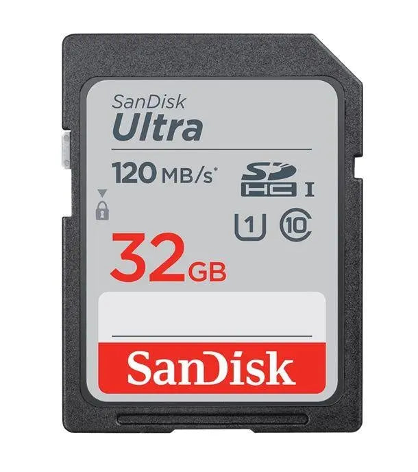 SANDISK 32GB Ultra SDHC SDXC UHS-I Memory Card 120MB/s Full HD Class 10 Speed Shock Proof Temperature Proof Water Proof X-ray Proof Digital Camera SANDISK