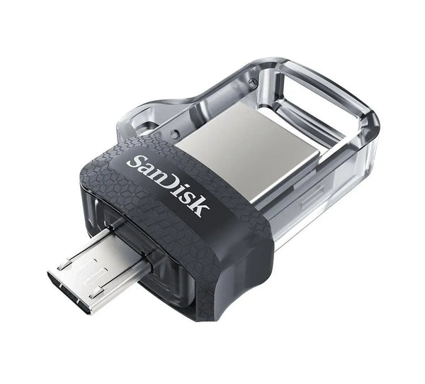 SANDISK Ultra Dual Drive m3.0 SDDD3 128GB USB3.0 & micro-USB connector OTG-enabled 150MB/s Flash Drive Memory Stick Android Smartphone Tablet Macs PCs SANDISK