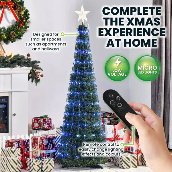 SAS Electrical 1.5m Christmas Tree & Star Pop-Up Design Remote Controlled Deals499