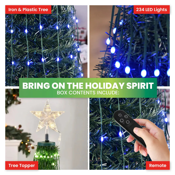 SAS Electrical 1.5m Christmas Tree & Star Pop-Up Design Remote Controlled Deals499