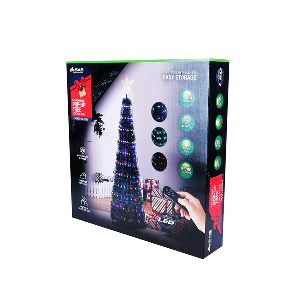 SAS Electrical 1.5m Christmas Tree & Star Pop-Up Design Remote Controlled Deals499