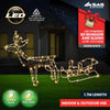 SAS Electrical 1.7m 3D Reindeer & Sleigh Display Warm White Rope Lights Deals499