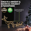 SAS Electrical 1.7m 3D Reindeer & Sleigh Display Warm White Rope Lights Deals499