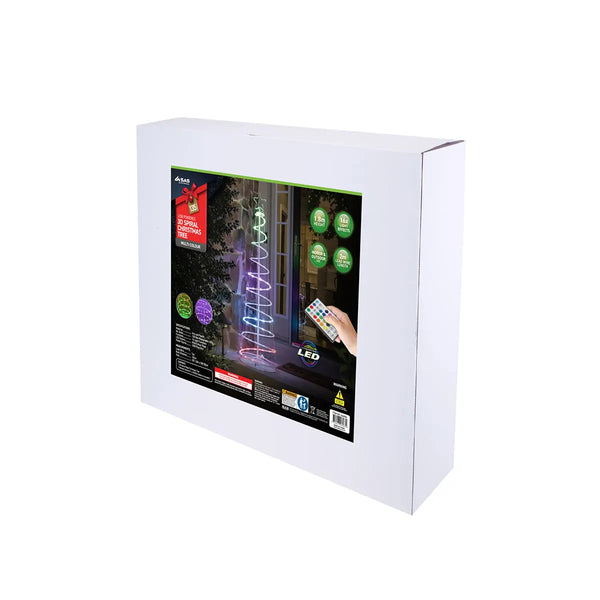 SAS Electrical 1.8m 3D Spiral Christmas Tree Remote Controlled Indoor/Outdoor Deals499