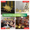 SAS Electrical 3PCE 3D Gold Stars Display Various Sizes Cool White Lighting Deals499