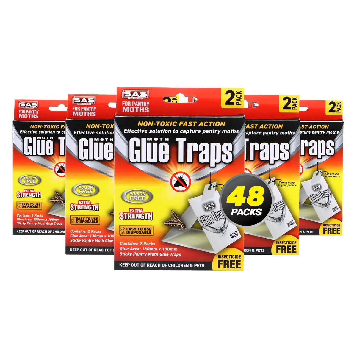 SAS Pest Control 48PCE Pantry Moth Control Non-Toxic Fast Acting Disposable Deals499