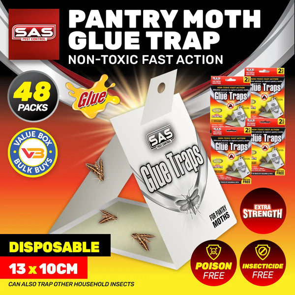 SAS Pest Control 48PCE Pantry Moth Control Non-Toxic Fast Acting Disposable Deals499