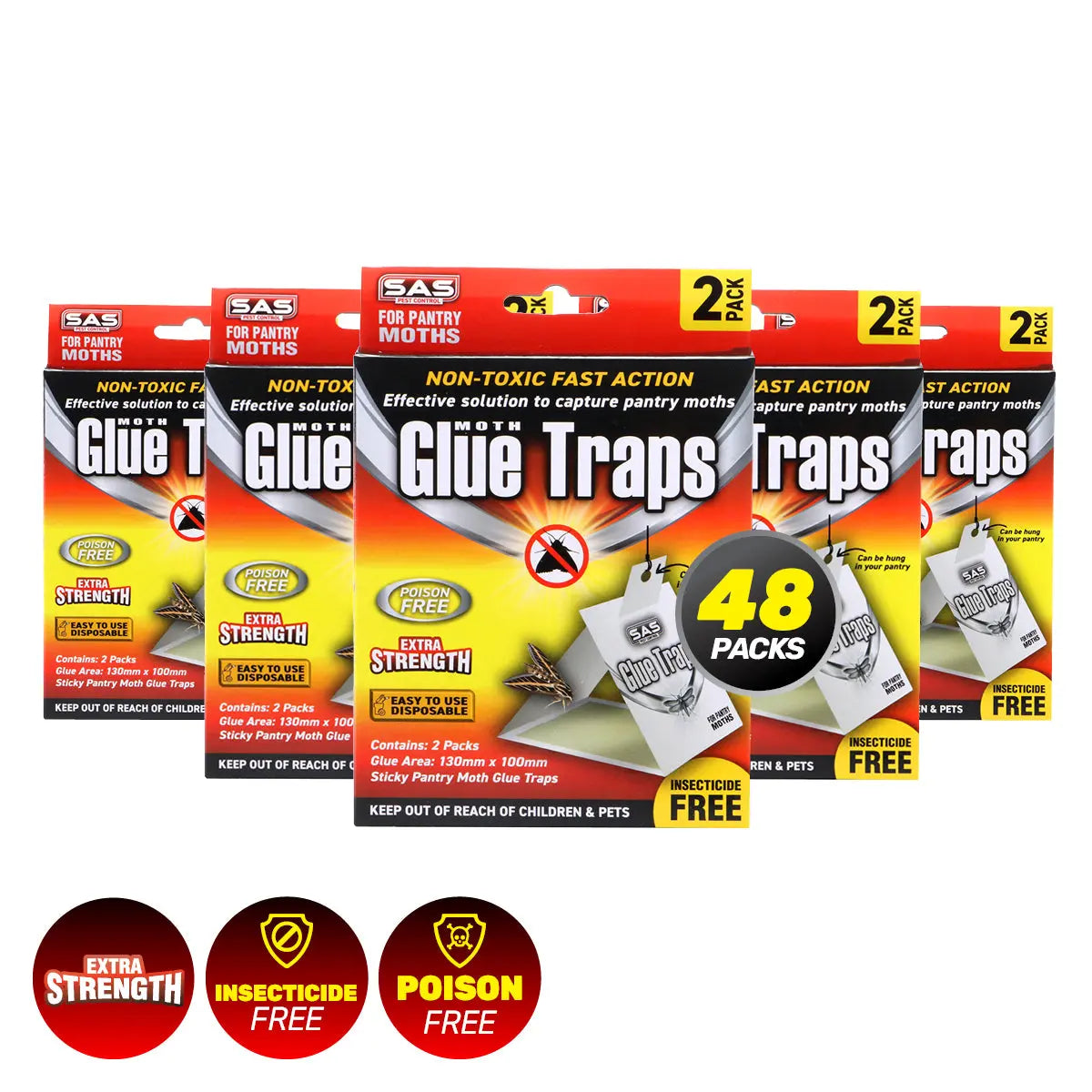 SAS Pest Control 48PCE Pantry Moth Control Non-Toxic Fast Acting Disposable Deals499