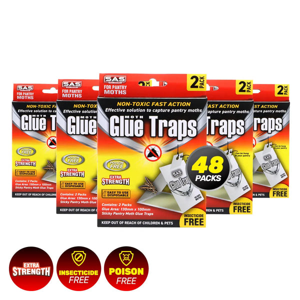 SAS Pest Control 48PCE Pantry Moth Control Non-Toxic Fast Acting Disposable Deals499